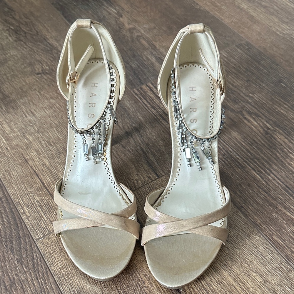Strappy Gold Women's Heels